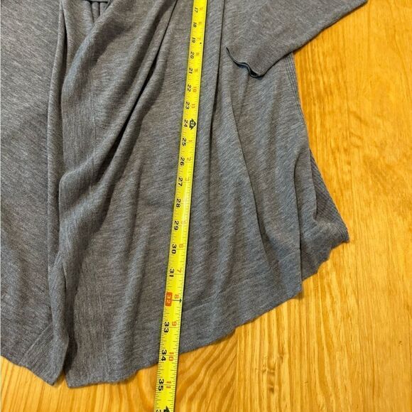 VINCE Womens XS Gray Merino Wool Blend Drape Open Front Long Cardigan Sweater - Picture 5 of 9